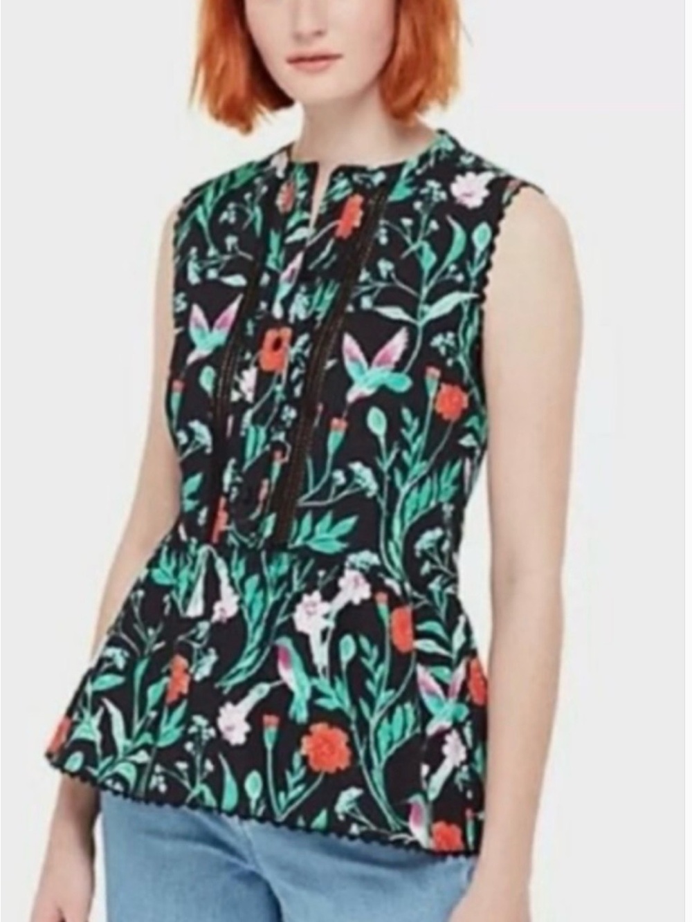 Kate Spade Jardin poplin blouse M $178